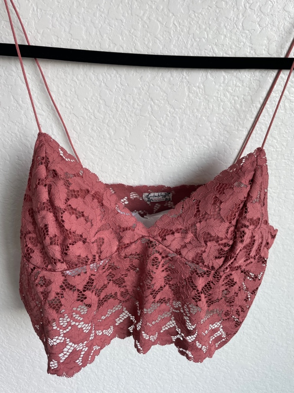 Free People Floral Lace Bralette - Rose Women’s Medium - Picture 7 of 13